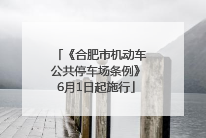 《合肥市机动车公共停车场条例》6月1日起施行