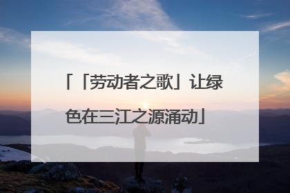 「劳动者之歌」让绿色在三江之源涌动