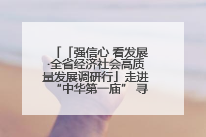 「强信心 看发展·全省经济社会高质量发展调研行」走进“中华第一庙” 寻根伏羲 祭祖龙城
