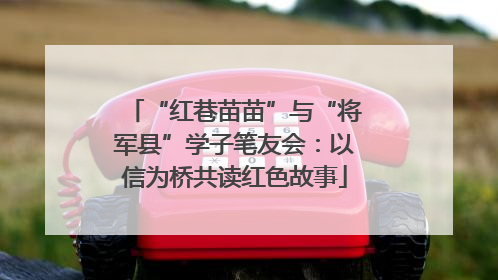 “红巷苗苗”与“将军县”学子笔友会：以信为桥共读红色故事