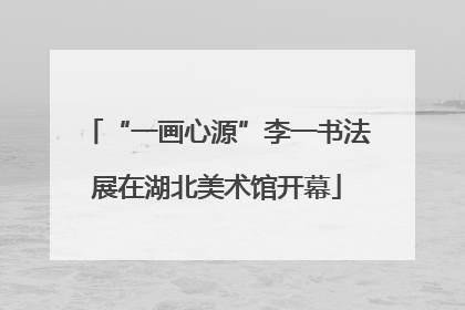 “一画心源”李一书法展在湖北美术馆开幕