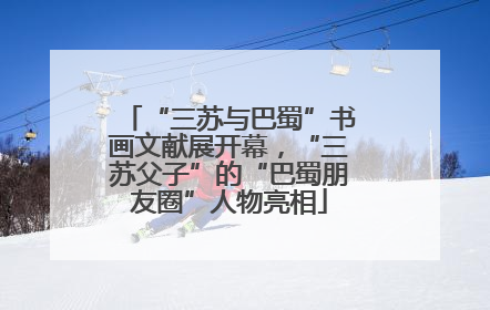 “三苏与巴蜀”书画文献展开幕，“三苏父子”的“巴蜀朋友圈”人物亮相