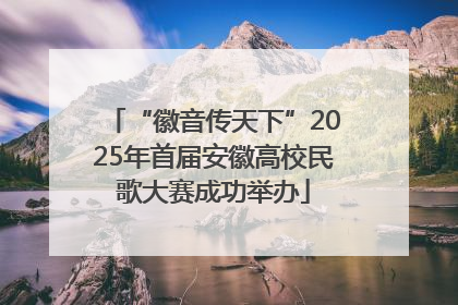 “徽音传天下”2025年首届安徽高校民歌大赛成功举办