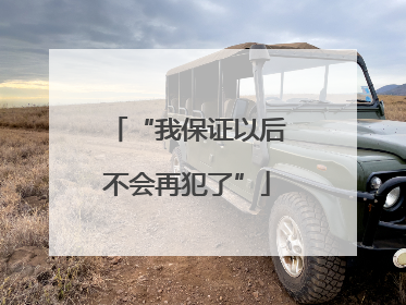 “我保证以后不会再犯了”