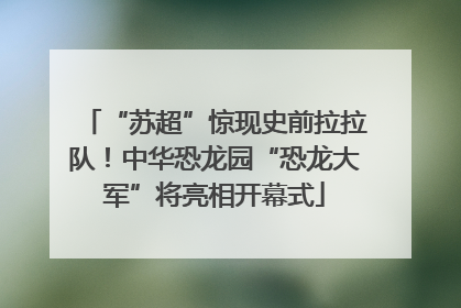 “苏超”惊现史前拉拉队！中华恐龙园“恐龙大军”将亮相开幕式