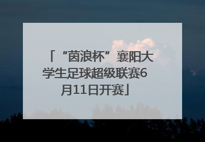 “茵浪杯”襄阳大学生足球超级联赛6月11日开赛