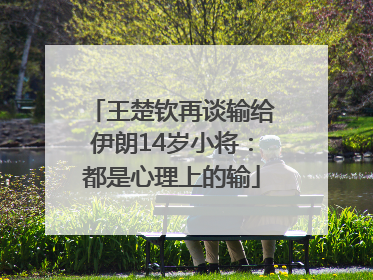 王楚钦再谈输给伊朗14岁小将：都是心理上的输