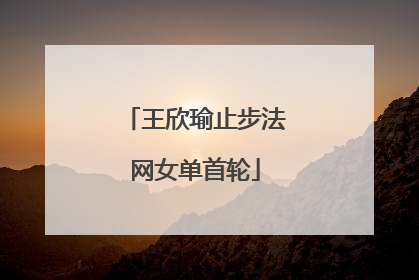 王欣瑜止步法网女单首轮