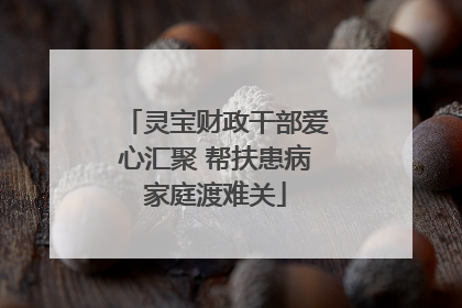 灵宝财政干部爱心汇聚 帮扶患病家庭渡难关