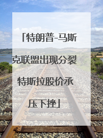 特朗普-马斯克联盟出现分裂 特斯拉股价承压下挫
