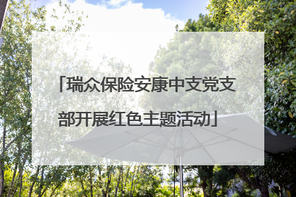 瑞众保险安康中支党支部开展红色主题活动