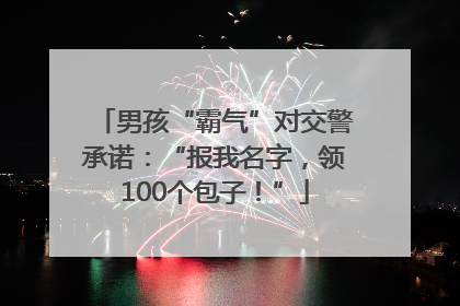 男孩“霸气”对交警承诺：“报我名字，领100个包子！”