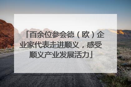 百余位参会德（欧）企业家代表走进顺义，感受顺义产业发展活力