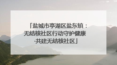 盐城市亭湖区盐东镇：无结核社区行动守护健康 ·共建无结核社区