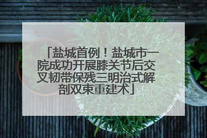盐城首例！盐城市一院成功开展膝关节后交叉韧带保残三明治式解剖双束重建术