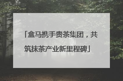 盒马携手贵茶集团，共筑抹茶产业新里程碑