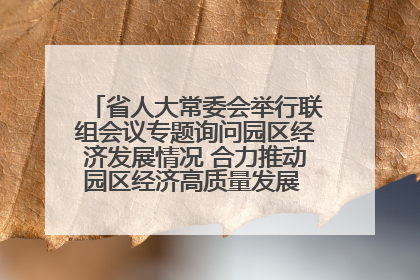 省人大常委会举行联组会议专题询问园区经济发展情况 合力推动园区经济高质量发展 王宁主持会议并讲话 王予波带队到会应询
