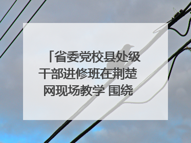 省委党校县处级干部进修班在荆楚网现场教学 围绕网络综合治理工作展开交流