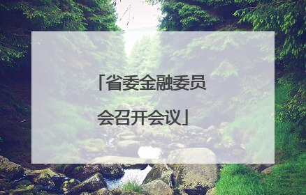 省委金融委员会召开会议