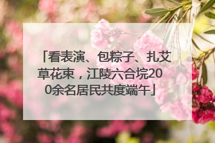 看表演、包粽子、扎艾草花束，江陵六合垸200余名居民共度端午