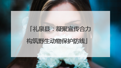礼泉县：凝聚宣传合力构筑野生动物保护防线