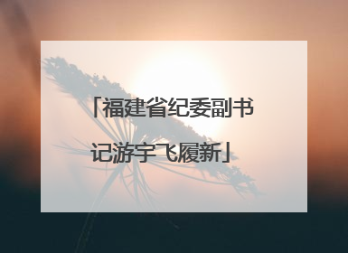 福建省纪委副书记游宇飞履新