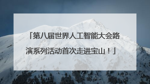 第八届世界人工智能大会路演系列活动首次走进宝山！