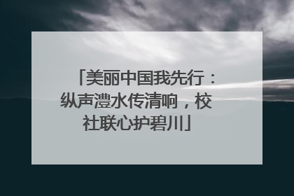 美丽中国我先行：纵声澧水传清响，校社联心护碧川
