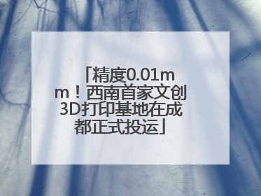 精度0.01mm！西南首家文创3D打印基地在成都正式投运