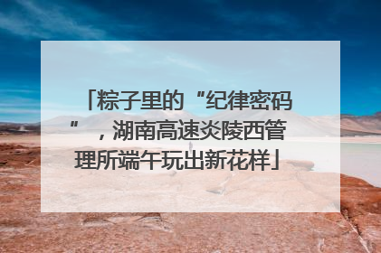 粽子里的“纪律密码”，湖南高速炎陵西管理所端午玩出新花样