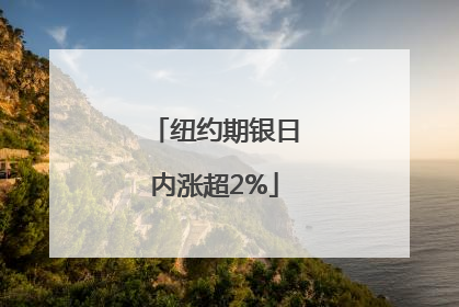 纽约期银日内涨超2%