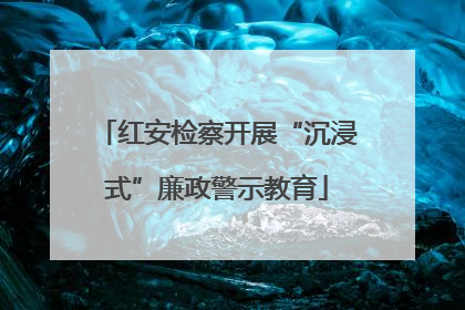 红安检察开展“沉浸式”廉政警示教育