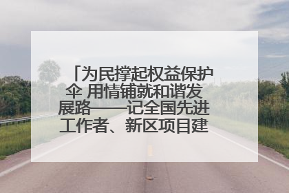 为民撑起权益保护伞 用情铺就和谐发展路——记全国先进工作者、新区项目建设中心干部卢小勇