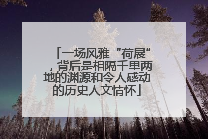 一场风雅“荷展”，背后是相隔千里两地的渊源和令人感动的历史人文情怀