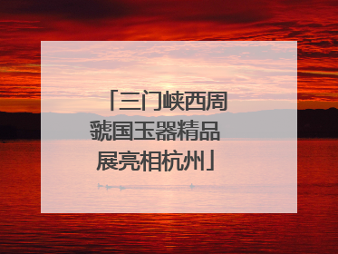 三门峡西周虢国玉器精品展亮相杭州