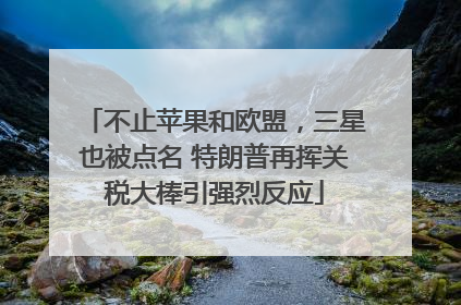 不止苹果和欧盟，三星也被点名 特朗普再挥关税大棒引强烈反应