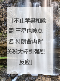 不止苹果和欧盟 三星也被点名 特朗普再挥关税大棒引强烈反应