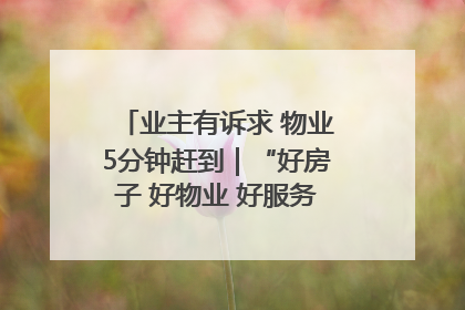 业主有诉求 物业5分钟赶到｜“好房子 好物业 好服务”系列报道④