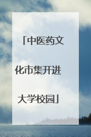 中医药文化市集开进大学校园