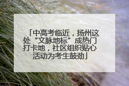 中高考临近，扬州这处“文脉地标”成热门打卡地，社区组织贴心活动为考生鼓劲