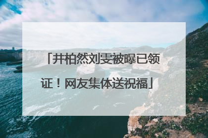 井柏然刘雯被曝已领证！网友集体送祝福