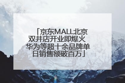 京东MALL北京双井店开业即爆火 华为等超十余品牌单日销售额破百万