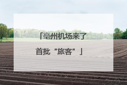 亳州机场来了首批“旅客”