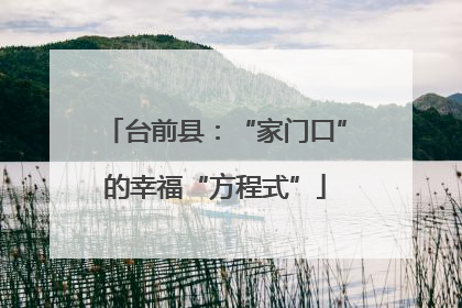 台前县：“家门口”的幸福“方程式”