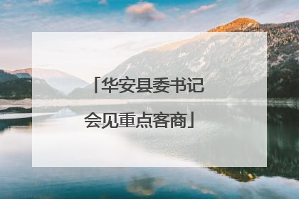 华安县委书记会见重点客商