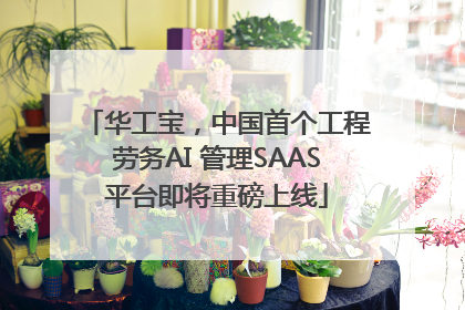 华工宝，中国首个工程劳务AI 管理SAAS平台即将重磅上线