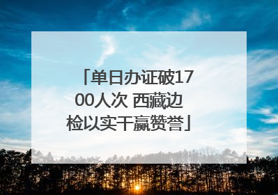 单日办证破1700人次 西藏边检以实干赢赞誉