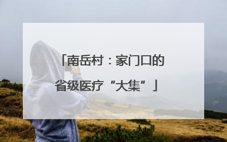 南岳村：家门口的省级医疗“大集”
