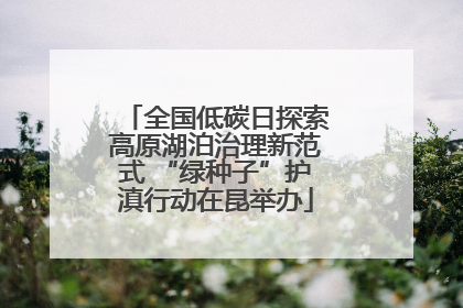 全国低碳日探索高原湖泊治理新范式 “绿种子”护滇行动在昆举办