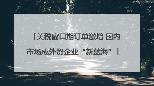 关税窗口期订单激增 国内市场成外贸企业“新蓝海”